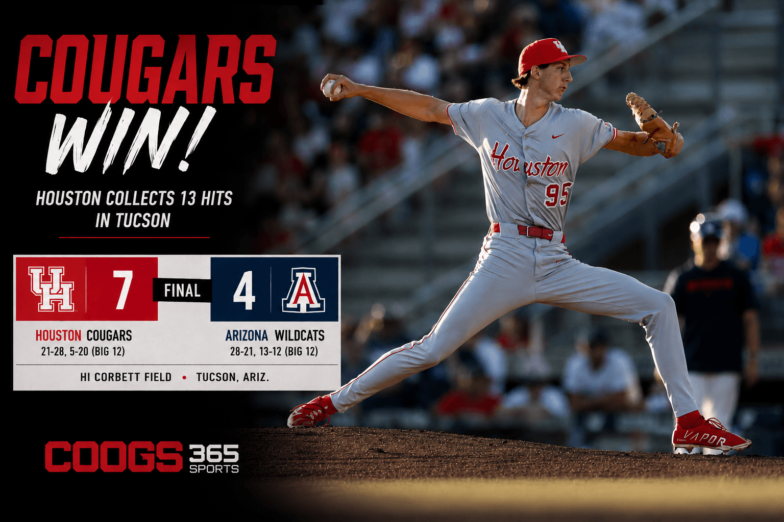 Houston Baseball takes Game 1 vs. Ariszona
